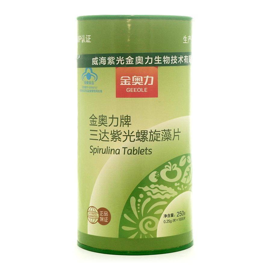 金奥力牌三达紫光螺旋藻片